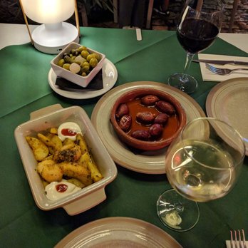 Gustos Madrid - Spicy potatoes and chorizo - Arroceria / Paella Near Me - Madrid, M Gustos Madrid - Spicy potatoes and chorizo - Arroceria / Paella Near Me - Madrid, M