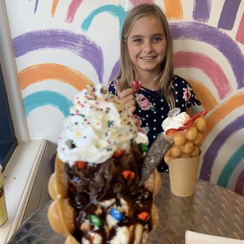 Double Three - Original cone with double scoop of chocolate and vanilla - Ice Cream & Frozen Yogurt Near Me - Honolulu, Hawaii Double Three - Original cone with double scoop of chocolate and vanilla - Ice Cream & Frozen Yogurt Near Me - Honolulu, Hawaii