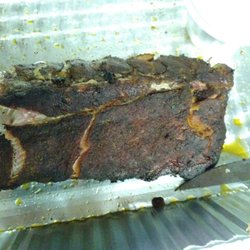 Savory Flavors - My take home tray of baby back ribs.....unbelievable! They were fantastic....so glad I got a full rack.