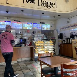 Inside space of the bagel shop Inside space of the bagel shop