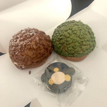 Bibble & Sip - Earl grey Earl Grey Vanilla Cream Puff & Matcha White Chocolate Cream Puff, penguin macaroon - Coffee & Tea Near Me - New York, New York Bibble & Sip - Earl grey Earl Grey Vanilla Cream Puff & Matcha White Chocolate Cream Puff, penguin macaroon - Coffee & Tea Near Me - New York, New York