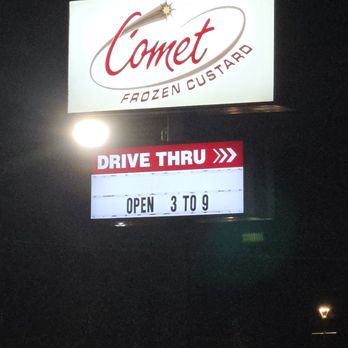 Comet Frozen Custard - Ice Cream & Frozen Yogurt Near Me - Rolling Meadows, Illinois Comet Frozen Custard - Ice Cream & Frozen Yogurt Near Me - Rolling Meadows, Illinois