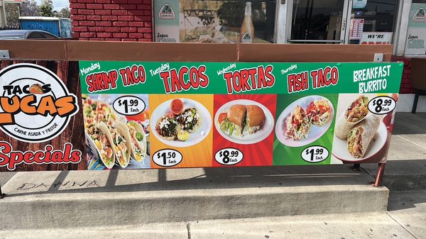 Menu photo 5 Tacos Lucas Bloomington, CA