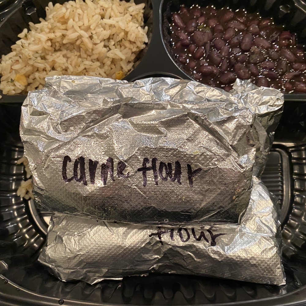 Taco Boy - To go taco platter with rice and beans - Mexican Near Me - Summerville, South Carolina