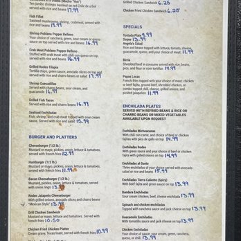 El Rodeo Mexican Restaurant - Updated Menu with New Pricing 4 of 4 - Mexican Near Me - Lavon, Texas El Rodeo Mexican Restaurant - Updated Menu with New Pricing 4 of 4 - Mexican Near Me - Lavon, Texas