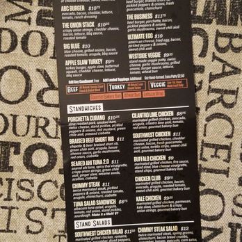 The Stand - American Classics Redefined - Menu - New American Near Me - Pasadena, California