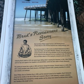 Brad's Restaurant - Menu - cover - Seafood Near Me - Pismo Beach, California