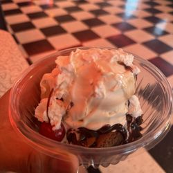 Meadows Frozen Custard - Brownie sundae (vanilla) $9.81
