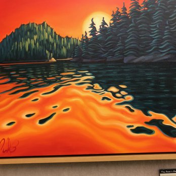 Pecoff Studios - "Fiery Sunset in Alaska" - Art Galleries Near Me - San Diego, California