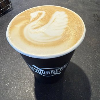 Journey Coffee - Look at this STUNNING latte art!!!! It's so impressive and hard to drink because it's soooo pretty!!!! - Coffee & Tea Near Me - Vacaville, California