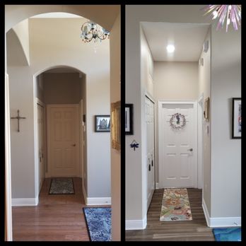 Double Vision Interiors - Removing old world arches to this home made a more contemporary look and updated it - Interior Design Near Me Double Vision Interiors - Removing old world arches to this home made a more contemporary look and updated it - Interior Design Near Me