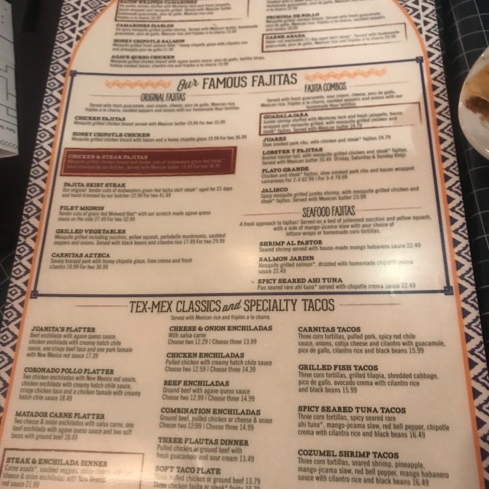 Uncle Julio's - menu - Mexican Near Me - Lombard, Illinois