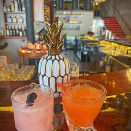 Angel Azul and strawberry basil gin cocktails