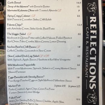 Reflections - Menu as of Jan 9 2018 - Cafes Near Me - Lake Tekapo, CAN