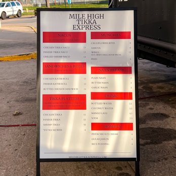 Mile High Tikka Express - Food Trucks Near Me
