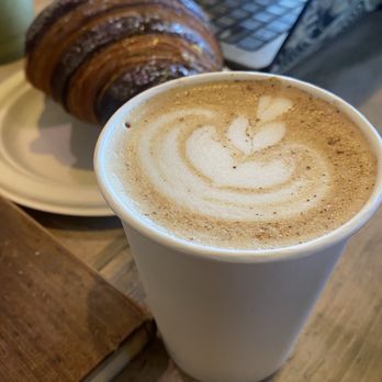 High Ground Coffee House - Cappuccino with honey and cinnamon, and Nutella croissant. - Coffee & Tea Near Me - Mission Viejo, California High Ground Coffee House - Cappuccino with honey and cinnamon, and Nutella croissant. - Coffee & Tea Near Me - Mission Viejo, California