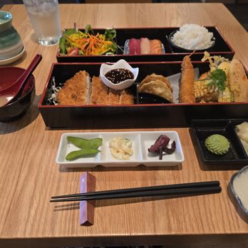 NOA Sushi - I chose three nigiri from the lunch menu for $6 and tonkat - Japanese Near Me - Beaverton, Oregon NOA Sushi - I chose three nigiri from the lunch menu for $6 and tonkat - Japanese Near Me - Beaverton, Oregon