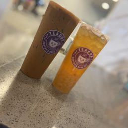 Vietnamese Iced Coffee and Passion Fruit with with Lychee Jelly Vietnamese Iced Coffee and Passion Fruit with with Lychee Jelly