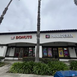 Next to doughnut shop
