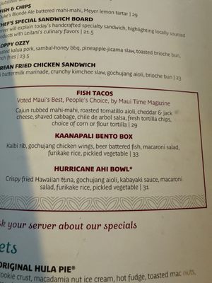 Menu photo 1 Leilani's On The Beach Lahaina, HI Menu photo 1 Leilani's On The Beach Lahaina, HI