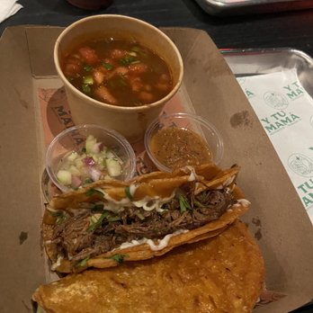 Y Tu Mama - Quesabirria tacos with the dipping sauce. - Mexican Near Me - Richmond, Virginia Y Tu Mama - Quesabirria tacos with the dipping sauce. - Mexican Near Me - Richmond, Virginia