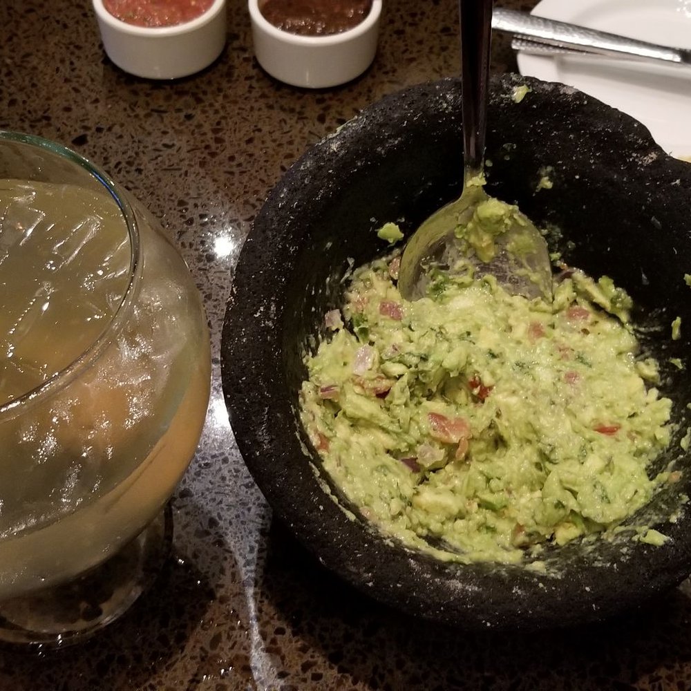 Sinigual - Scale of size between sangria carafe and guacamole - Mexican Near Me - Manhattan, New York