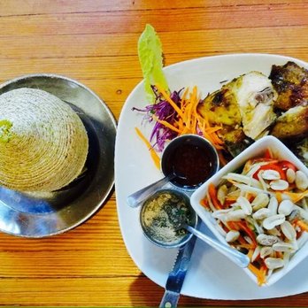 Pestle Rock - Grilled Chicken w/ Papaya Salad & Sticky Rice - Thai Near Me - Seattle, Washington