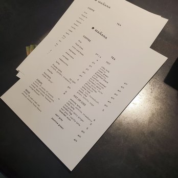 Mañana Coffee - Table menus - Coffee & Tea Near Me - Austin, Texas