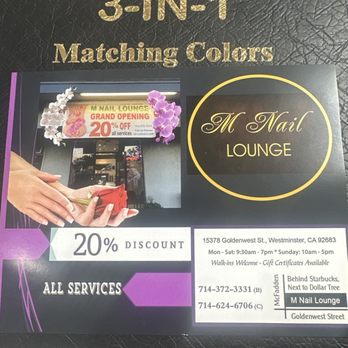 M Nail  Lounge - Nail Salons Near Me - Westminster, California