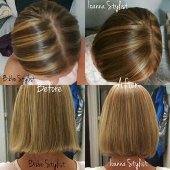 Bibbo Salon and Spa - Comparison after both stylists. - Hair Salons Near Me - San Francisco, California Bibbo Salon and Spa - Comparison after both stylists. - Hair Salons Near Me - San Francisco, California