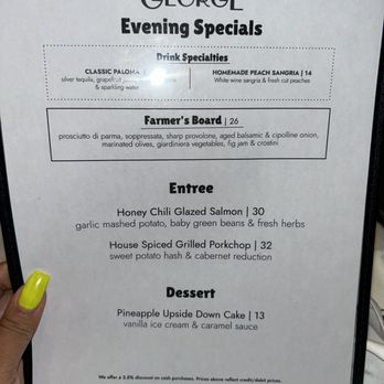 The George - Menu - Bars Near Me - Rockville Centre, New York