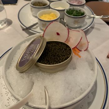 Cipriani - Caviar for the birthday girl...I am not a fan, she said it was heavenly, with her glass of champagne - Italian Near Me - Las Vegas, Nevada Cipriani - Caviar for the birthday girl...I am not a fan, she said it was heavenly, with her glass of champagne - Italian Near Me - Las Vegas, Nevada