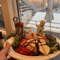 The Waterfront - Salad served with the Lobster Roll