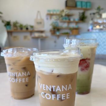 Ventana Coffee - Iced Hazelnut with Sweet Cold Foam, Iced Vanilla Bean Lavender Latte, Iced Strawberry Matcha - Coffee & Tea Near Me - Covina, California Ventana Coffee - Iced Hazelnut with Sweet Cold Foam, Iced Vanilla Bean Lavender Latte, Iced Strawberry Matcha - Coffee & Tea Near Me - Covina, California