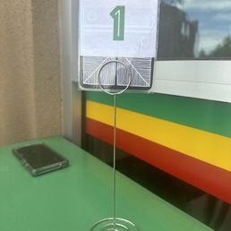 Number for table outdoor seating