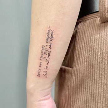 Gee Ink Tattoo - Fine line quote tattoo - Tattoo Near Me - Alhambra, California