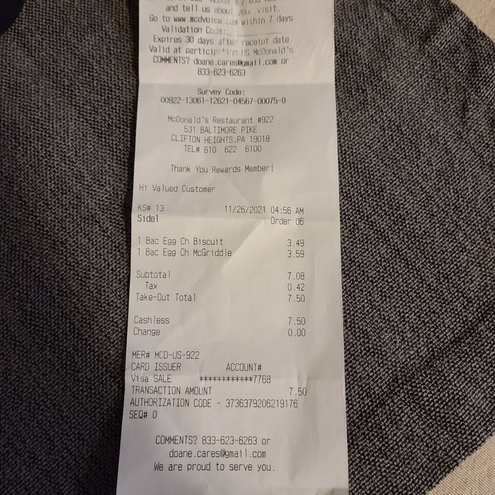 Receipt Receipt