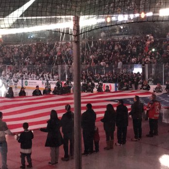 Ontario Reign - View from section 101.  Military appreciation night. - Stadiums & Arenas Near Me - Ontario, California