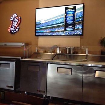 Isi's Pizza - The TV over their salad bar. I like that they keep it covered when not in use! - Pizza Near Me - Ukiah, California Isi's Pizza - The TV over their salad bar. I like that they keep it covered when not in use! - Pizza Near Me - Ukiah, California