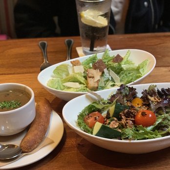 Seasons 52 - Mushroom Bisque, Field Greens, Caesar Salad - New American Near Me - Orlando, Florida