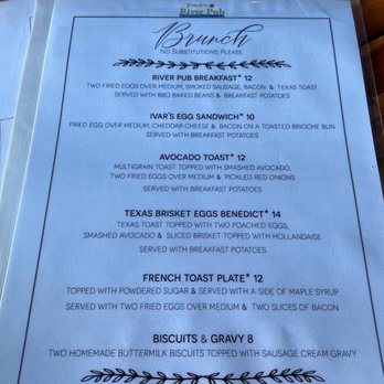 Ivar's River Pub - Brunch menu - American Near Me - San Marcos, Texas