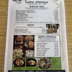 Sumin's Restaurant - Lunch Menu - 10/2024
