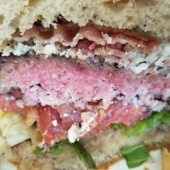 Rock Harbor - Raw burger. We had to cook it the rest of the way. - Breweries Near Me - Rockland, Maine
