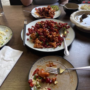 Szechuan Garden - General Tso chicken, hour and sour soup, shrimp fried rice. One more dish I forgot the name of. - Szechuan Near Me - Concord, California Szechuan Garden - General Tso chicken, hour and sour soup, shrimp fried rice. One more dish I forgot the name of. - Szechuan Near Me - Concord, California