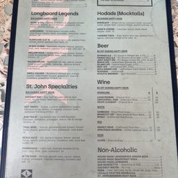 Drink menu Drink menu