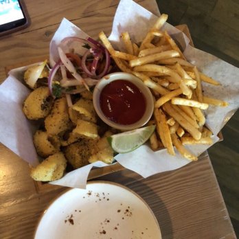 Lechon - Fish and chips (with ketchup for little) - Tapas Bars Near Me - Portland, Oregon Lechon - Fish and chips (with ketchup for little) - Tapas Bars Near Me - Portland, Oregon