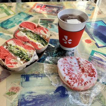 Bloomington Bagel Company - Veggiewich, Sugar Bomb Cookie, Apple Cinnamon Tea - Bagels Near Me - Bloomington, Indiana
