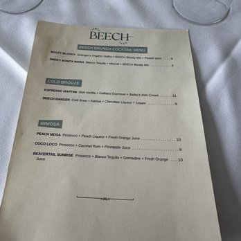Beech - Special brunch cocktail menu! - American Near Me - Jamestown, Rhode Island Beech - Special brunch cocktail menu! - American Near Me - Jamestown, Rhode Island