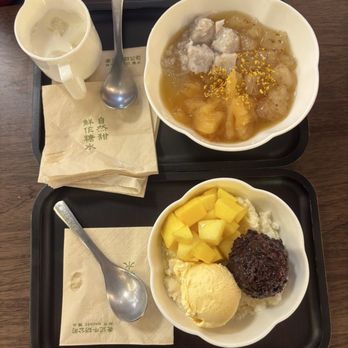 Makkee Dessert - Cassava taro in coconut milk, mango snow black sticky rice - Desserts Near Me - Rowland Heights, California