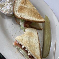 Don Delfis House Of Pancake - Bacon, Lettuce, and Tomato Sandwich with a Side of Coleslaw